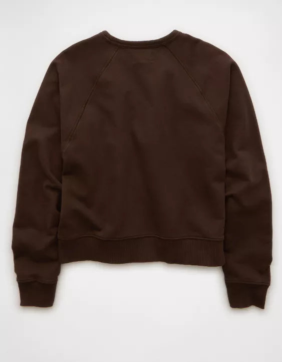 American Eagle AE Cropped Raglan Sweatshirt