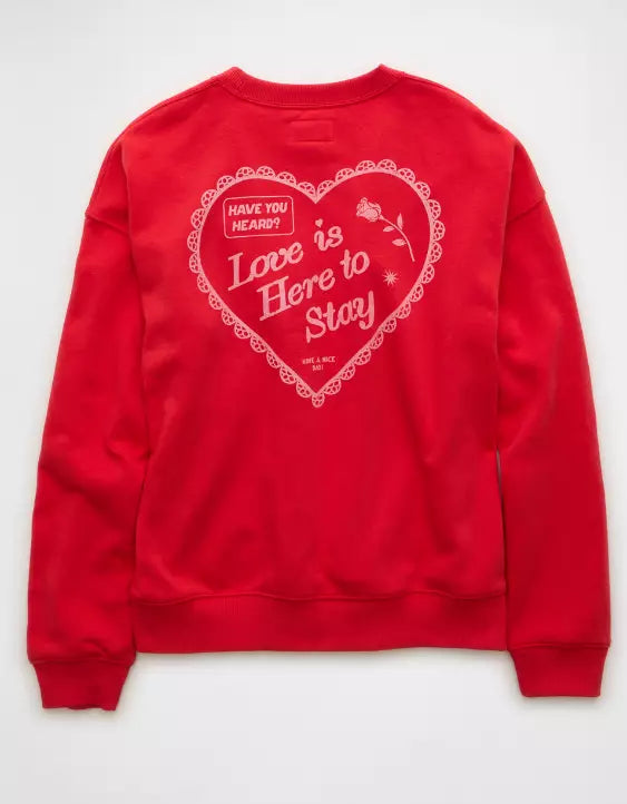 American Eagle AE Valentine's Day Graphic Sweatshirt