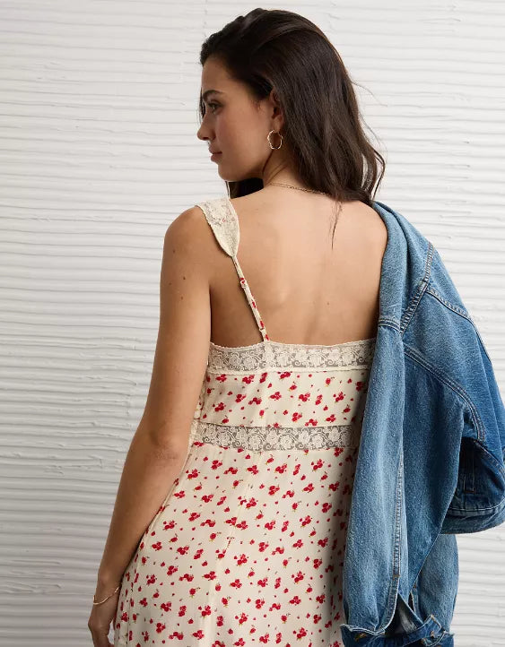 American Eagle AE Lace Slip Mini Dress