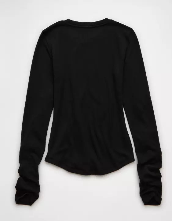American Eagle AE Long Sleeve Cozy Crew Neck T-Shirt
