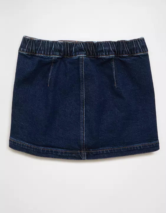 American Eagle AE Stretch Low-Rise Denim Mini Skirt