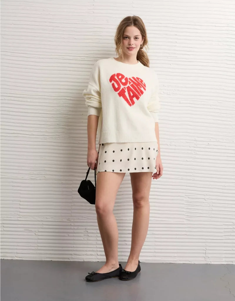 American Eagle AE Whoa So Soft Valentine's Day Sweater