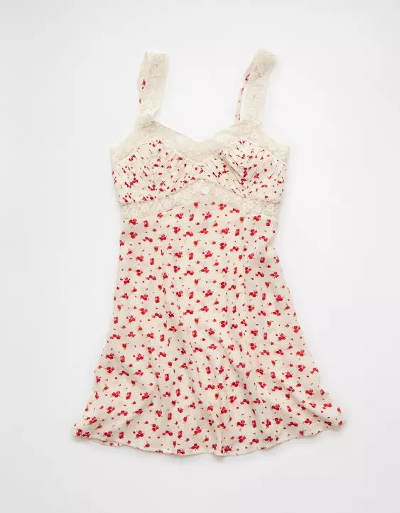 American Eagle AE Lace Slip Mini Dress