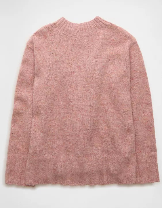 American Eagle AE Oversized Faux Mohair Wide Cuff Sweater