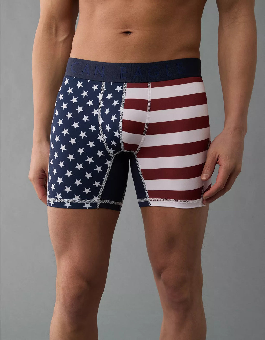 American Eagle AEO Men's Stars & Stripes 6″ Classic Boxer Brief