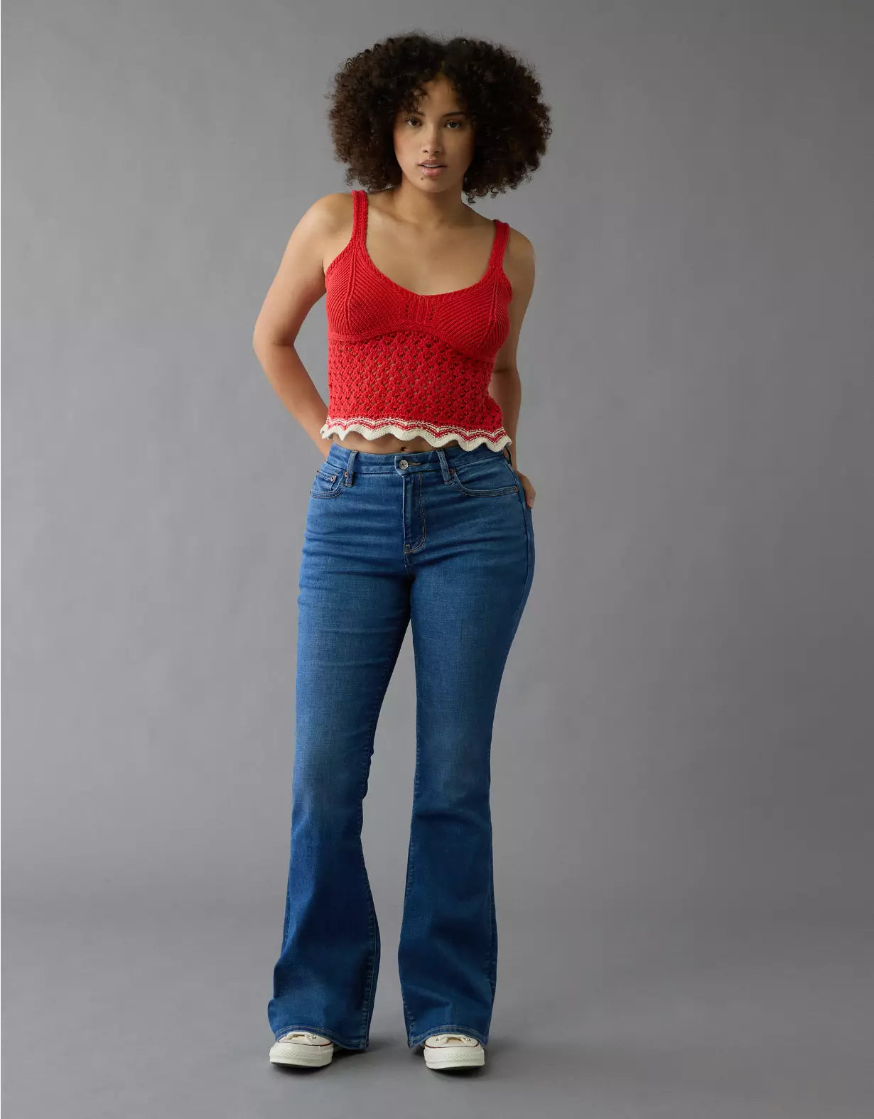 American Eagle AE Next Level Curvy Super High-Waisted Flare Jean