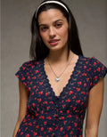 American Eagle AE Lace Trim Blouse