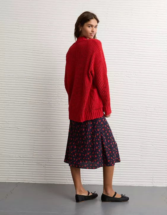 American Eagle AE Chenille Cardigan Sweater